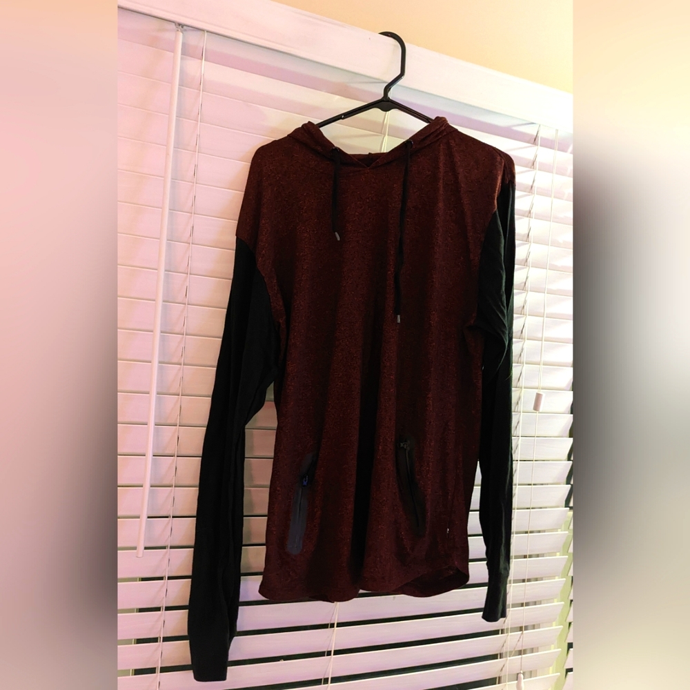 Dikotomy-Co Red and Black Slim Hoodie